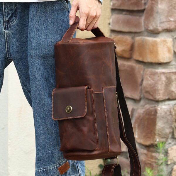Sac bandoulière cuir vintage