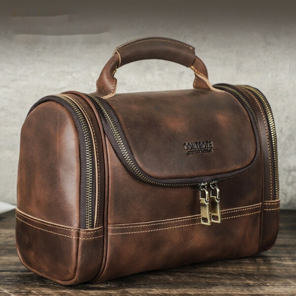 Sac Cuir Vintage Portable