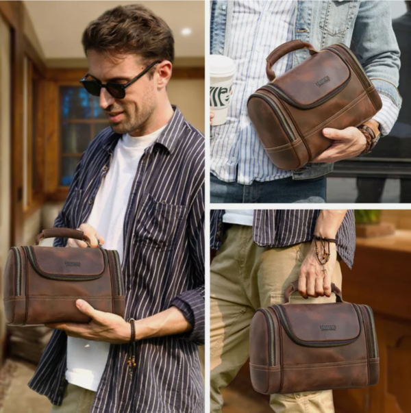 Sac Cuir Vintage Portable