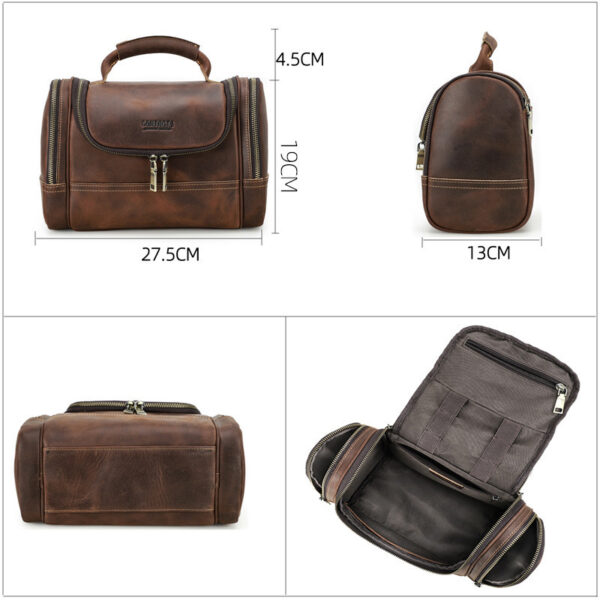 Sac Cuir Vintage Portable